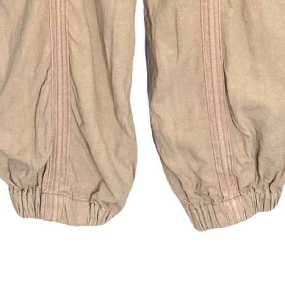 SOLD! UO Pants Isla Slouchy Linen Jogger Cargo Paperbag Pants Tan XS - Picture 13 of 16